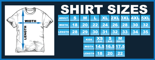 Undefeated Clothing Size Chart